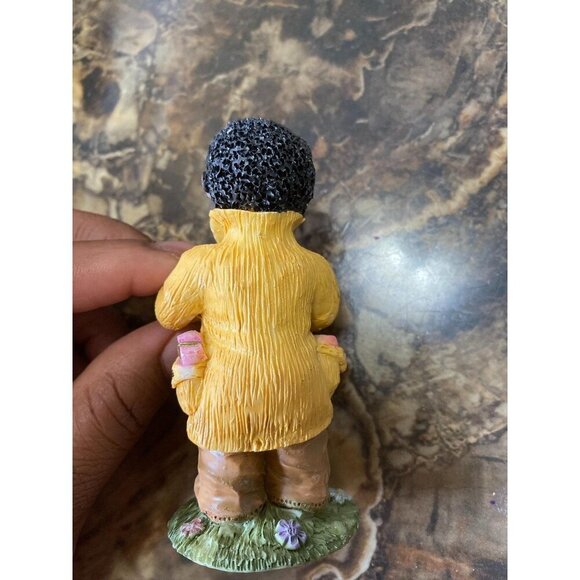 Black African American Boy Figurine Holding Book & Writing Tablet 4" Tall - Picture 3 of 8